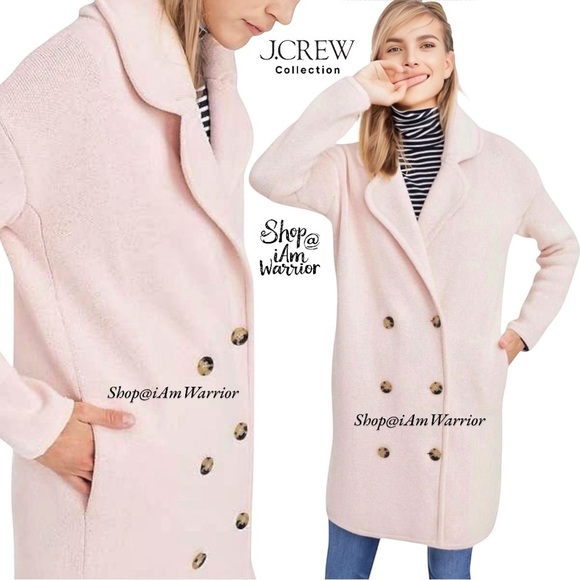 J.Crew Collection NWT blush double breasted heavy knit coatigan *shop@iamwarrior - Picture 2 of 12